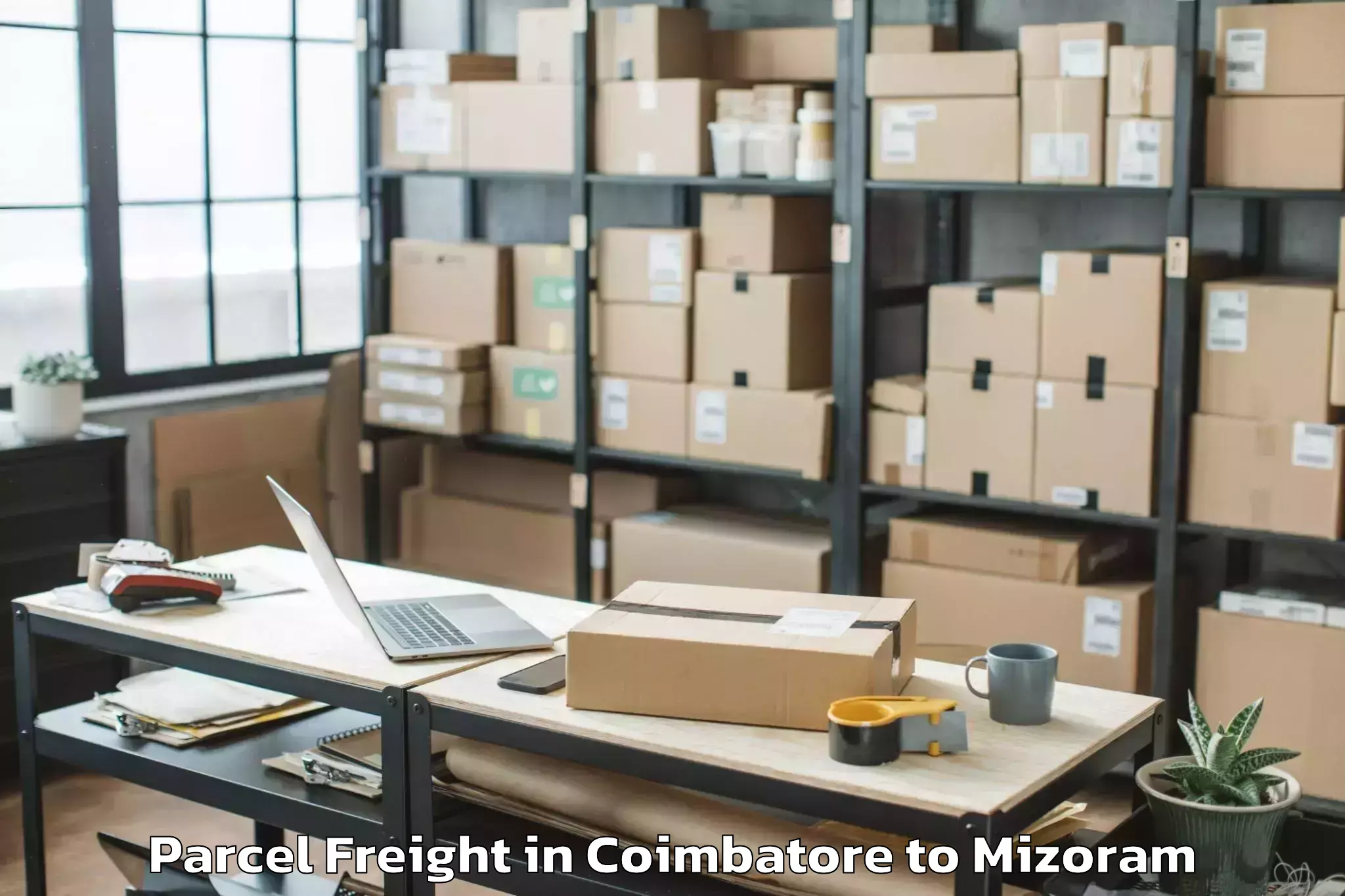 Affordable Coimbatore to Nit Aizawl Parcel Freight